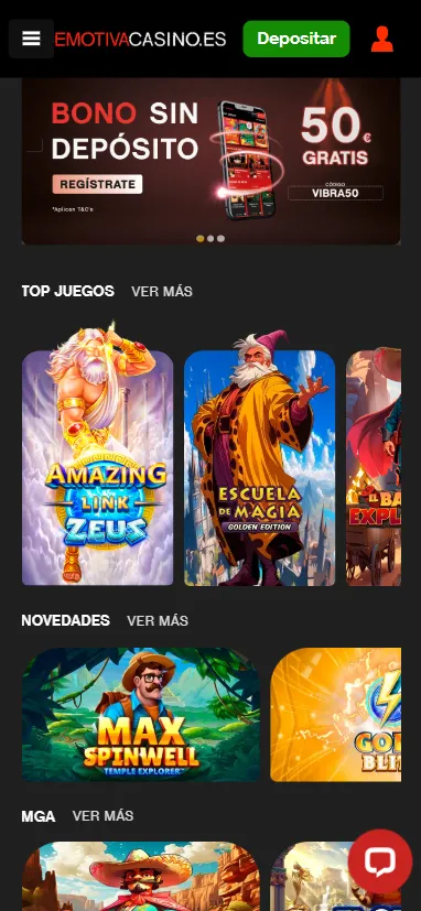 Encontramos slots MGA y otras tragaperras de desarrolladores menos conocidos en la colección de Emotiva casino.